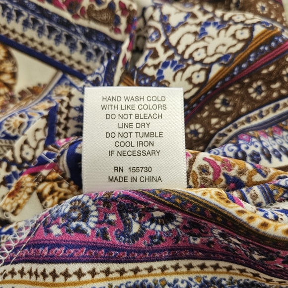 Rose + Olive Women’s Long Sleeve Button-Up Blouse Size Large, Multicolor - Picture 7 of 7